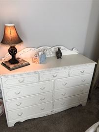 White painted dresser