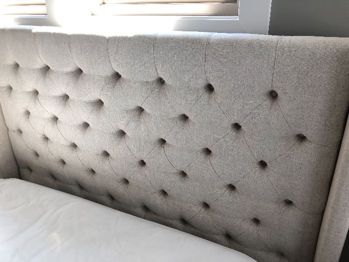 Tufted headboards, pair of full beds