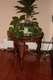 Elephant Table and Potted Plant
