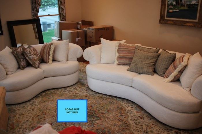 Sofa, Love Seat and Decorative Pillows