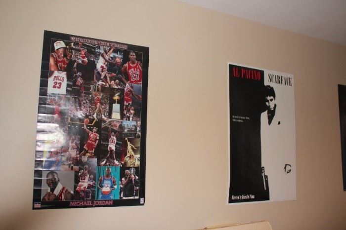 Michael Jordan Sports Poster and Scarface Poster