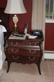 Pair of Nightstands and Lamps