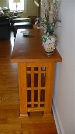 another view of oak wall table