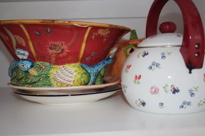 Kitchen Decorative - Bowl & Tea Pot