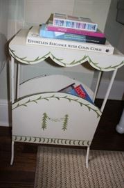 Small Table / Magazine Rack with Books