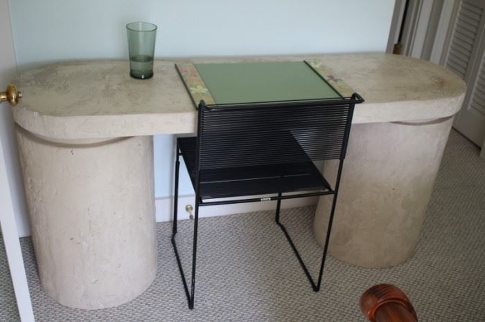 Contemporary Desk and Chair with Blotter
