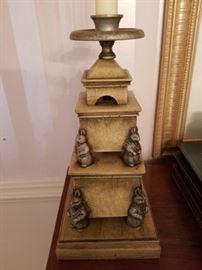 One of a pair bunny lamps