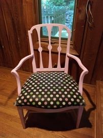 Funky Vintage Chair painted pink          $30