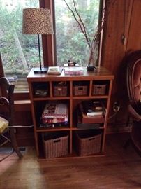 Bookcae with cubbies $65