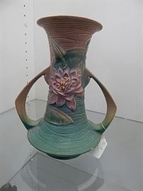 Roseville Water Lily Pottery Vase