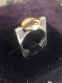 Pierre Cardin Sterling 14kt Gold Ring