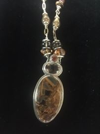 Sterling Silver Agate Necklace
