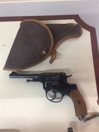 Russian Nagant revolver with holster