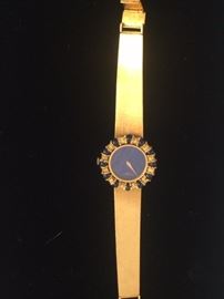 Chopard, Geneve, 18kt Gold Lapis Watch