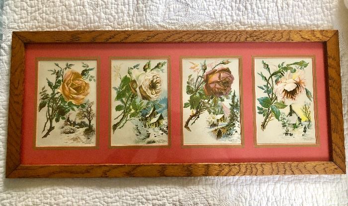 Love this! Framed Vintage Roses!