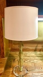 Baker Barbara Barry Green Murano Glass Beaded Table Lamp