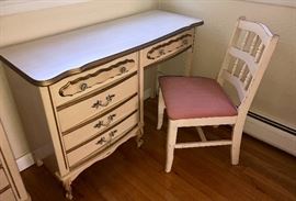 Vintage French Provincial Desk and Chair