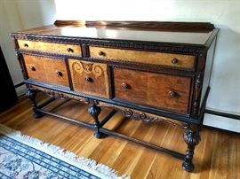 Vintage sideboard with inlays