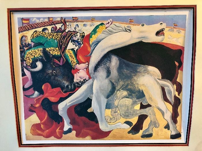 Picasso - "Corrida La Mort du Torero" (The Death of the Bullfighter) - 1980, Litho on Arches paper numbered in pencil- 1120 in an edition of 5000 - Printed by I.M.L., Paris