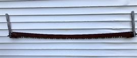 Antique Primitive Long Two Man Crosscut Saw