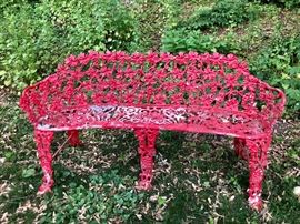 Antique Cast Iron Victorian garden Lawn Bench