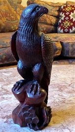 Carved wood eagle