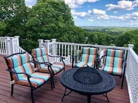 Great outdoor set with fire pit!