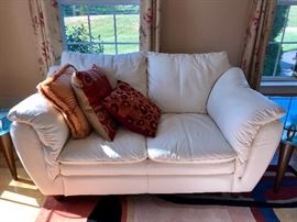 Leather loveseat