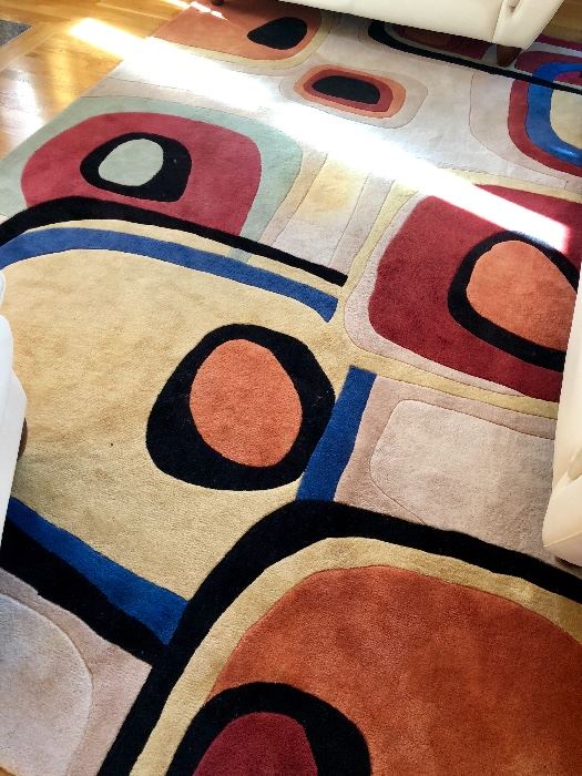 Abstract, contemporary rug