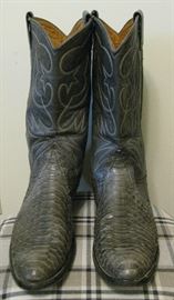 Snake Skin Leather Cowboy Boots