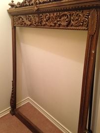 Very large beautifully carved antique frame
