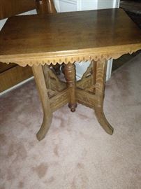 Antique Eastlake table (The Eastlake furniture style was envisioned by its namesake Charles Lock Eastlake.)