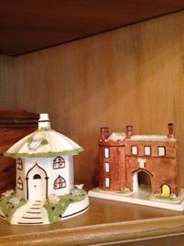 "The Umbrella House"  and "The Old Palace Gatehouse Richmond Surrey"   - Coalport  fine bone china of England