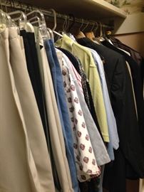 Men's shorts, shirts, and suits