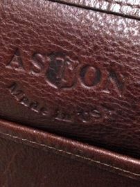 Handsome Aston leather briefcase - made in the USA
