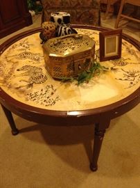 Hand painted round table