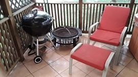 22" Weber grill, 30" "fire pit"