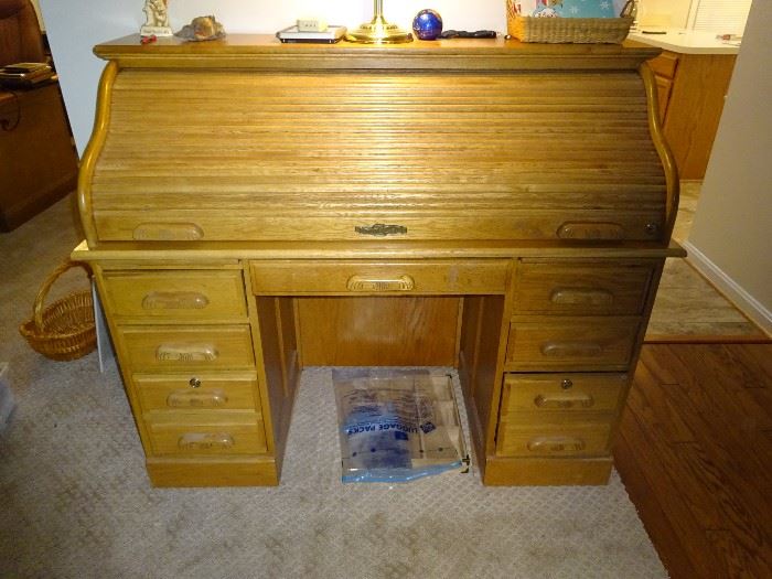 Top Closed on Roll Top Desk
