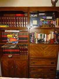 Two Bookcases with Books on Shelves