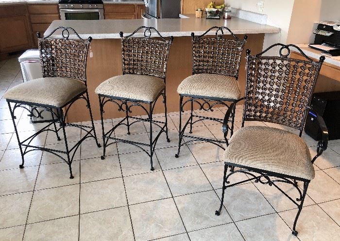 3 kitchen bar stools and desk chair