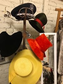 Not a lot of clothing at this sale, but what we have is full of style, including these fun hats