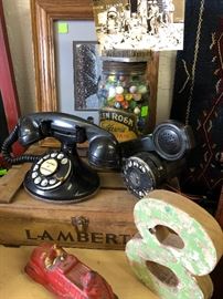 Old phones and globes are a plenty at this sale, and we have a couple of impressive marble collections!