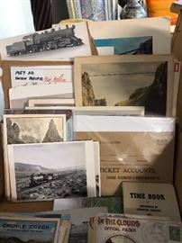 some of the old train photos and ephemera for collectors young and old