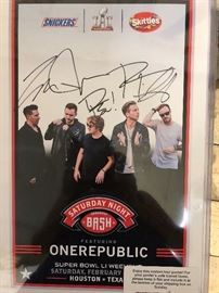 One Republic fans... Check out these autographed and laminated posters. 