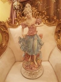 Antique Italian porcelain statue