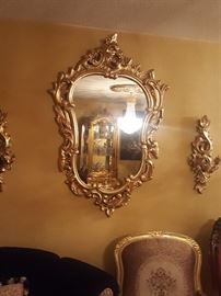 Italian mirror with shelf
