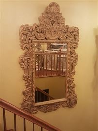 7 ft tall carved mirror beveled mirror