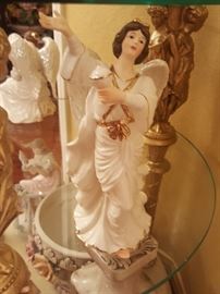 Porcelain angel statue