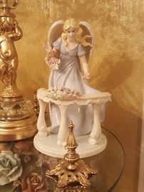 Lladro like figurine of angel
