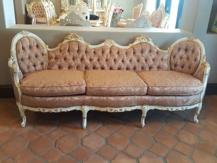 Antique Victorian couch newly upholstered
